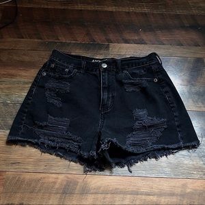 High Rise Denim Shorts
